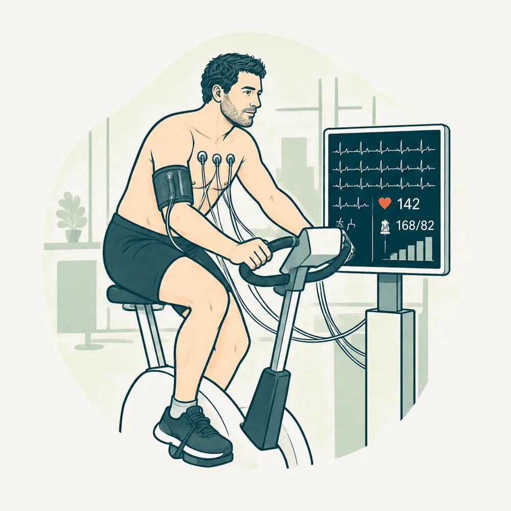 Test da sforzo su cicloergometro con monitoraggio ECG