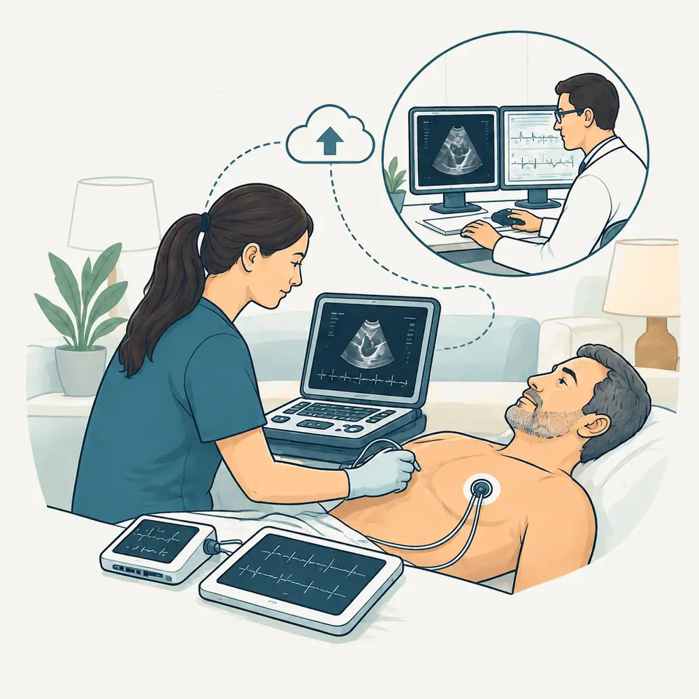 Esami cardiologici domiciliari con telerefertazione