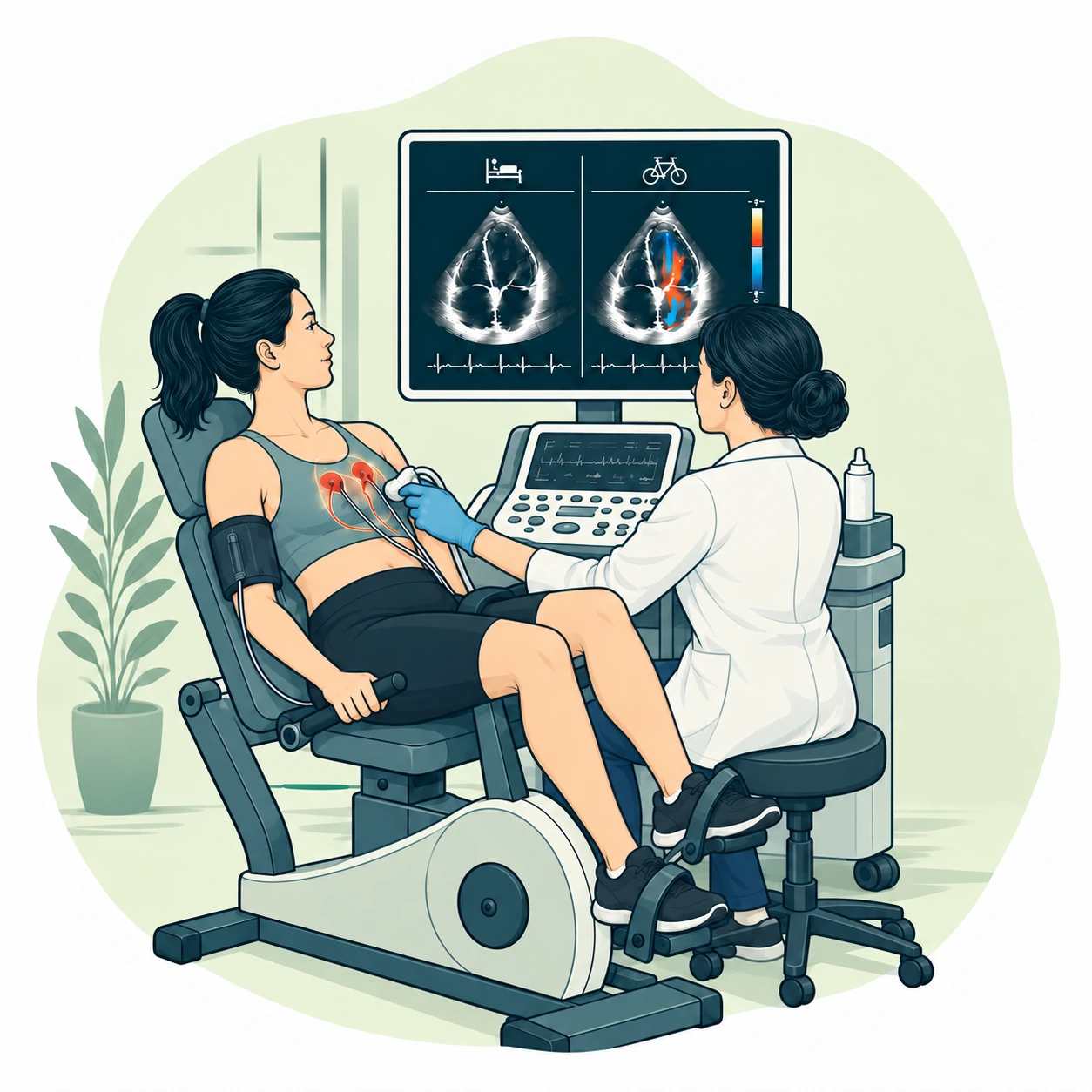 Ecostress cardiaco su cicloergometro con acquisizione ecografica